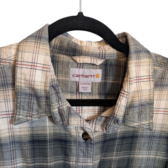Carhartt women's flannel XL - Picture 2 of 8